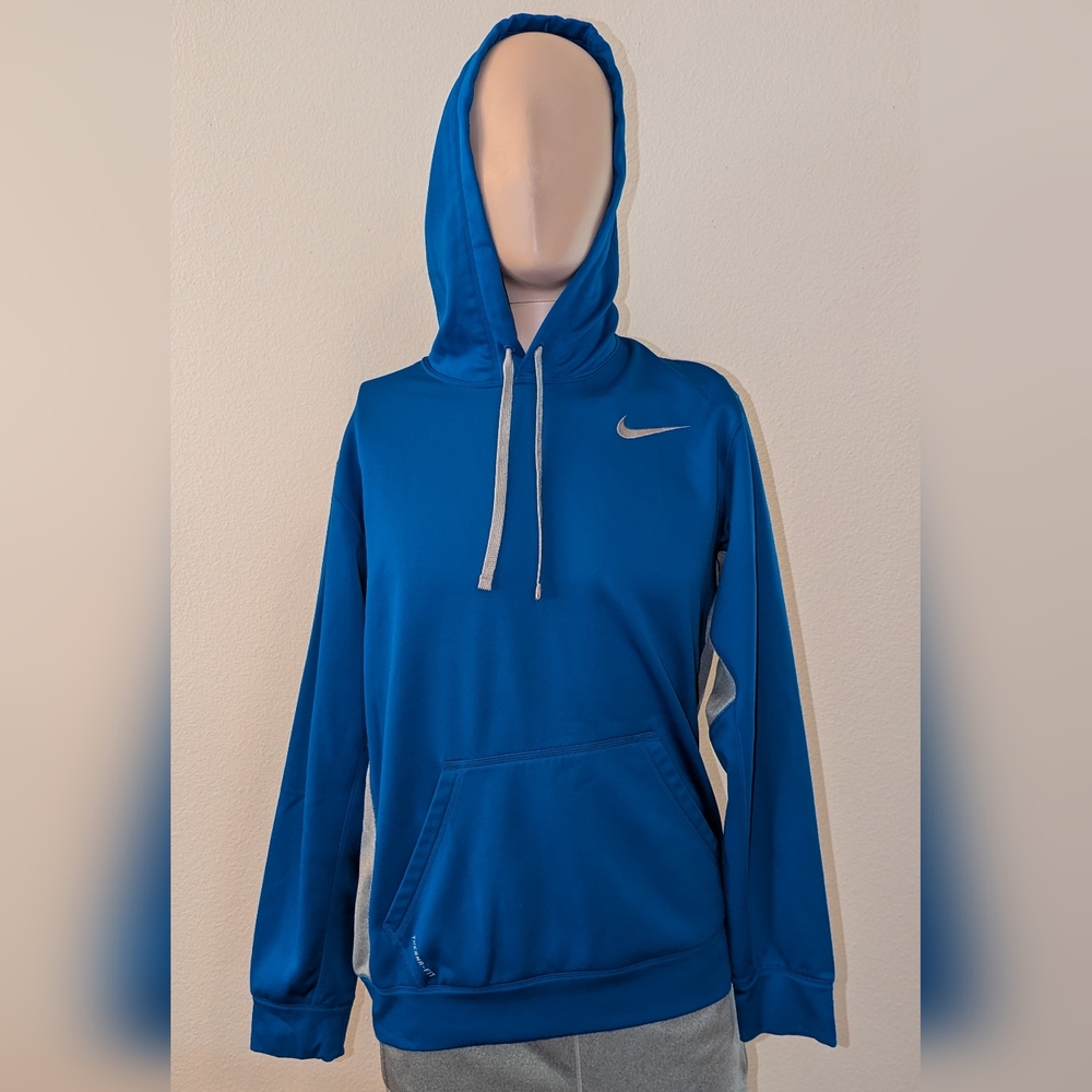 Nike Blue Hoodie with Gray Details